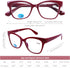 DOOViC 4-Pack Reading Glasses, Blue Light Blocking Computer Readers, Anti Eyestrain Spring Hinge Glasses for Women 1.5