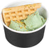 Coppetta 8-Ounce Dessert Cups, 50 Disposable Ice Cream Cups, Sturdy Black Paper Frozen Yogurt Bowls, Lids Sold