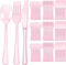 150 Pieces Disposable Cutlery Set, Heavy Duty Plastic Silverware, 50 Forks, 50 Knives, 50 Spoons for Everyday Use