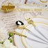90PCS Gold Plastic Silverware Set - Heavy Duty Cutlery with 30 Spoons, 30 Forks, 30 Knives, White Handle for Parties