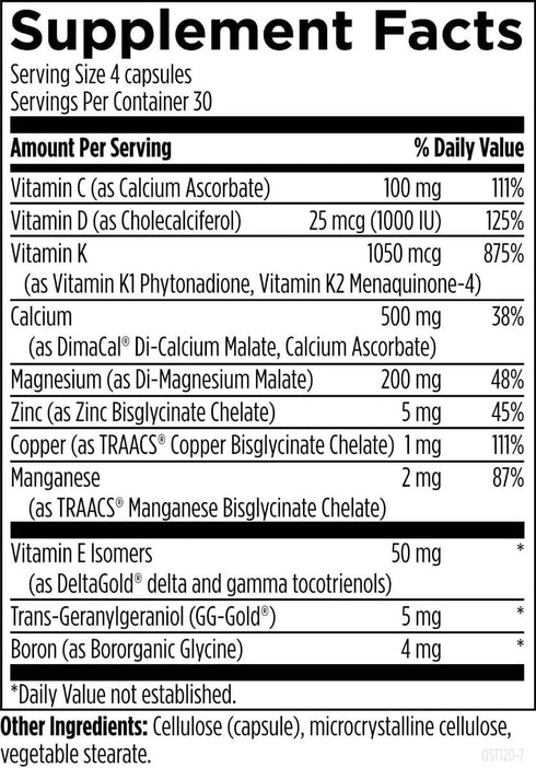 Designs for Health OsteoForce - Premium Bone Support Supplement with Calcium, Magnesium, Zinc, Vitamins D + K