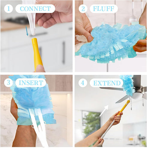 40 Count Heavy Duty Duster Refills Compatible with Swiffer Dusters for Home Cleaning