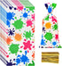 100 Pcs Colorful Paint Splatter Print Artist Treat Bags - Cellophane Candy Bags for Art Party Favors