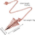 3 Pieces Copper Metal Dowsing Pendulum, Divination Reiki Healing Pendulum Chain for Meditation and Yoga