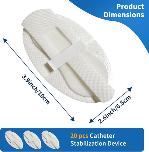 reevnnmer 20 Packaged,Self-High pcs Foley Catheter Stabilization Devices,Sterile Individually Adhesive Catheter