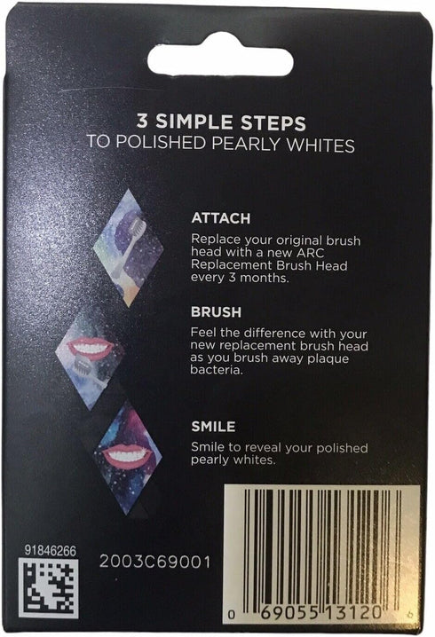ARC Brush Heads, 2 Replacement Toothbrush Heads