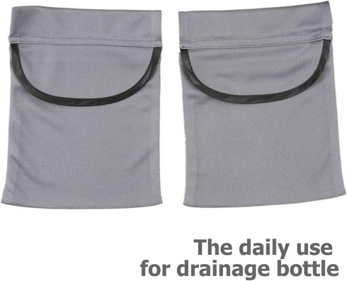 Adjustable Mastectomy Drain Holder with Shower Bag for Post-Surgery Recovery Support (Gray)