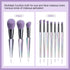 Oneleaf Makeup Brushes 10 Pcs Premium Synthetic Bristles Kit, Kabuki Foundation Blending Brushes with Crystal Handle