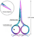 Mudder 3 Pack Small Nose Scissors for Facial Hair Trimming, Mini Beauty Stainless Steel Grooming Scissors (Rainbow