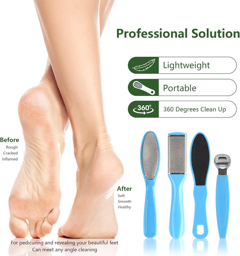 Professional Pedicure Tools Kit | 20 in 1 Stainless Steel Foot Supplies Set | Callus Dead Skin Remover for Home or Salon