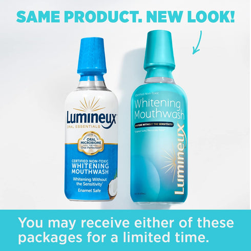 Lumineux Teeth Whitening Mouthwash, 16 Oz, 2 Pack, Peroxide Free, Enamel Safe