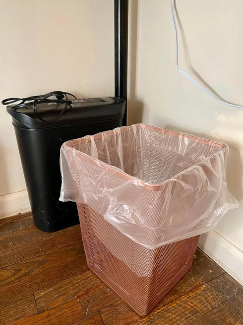 200 Count 8 Gallon Trash Bags, Clear Medium Garbage Bags, 1.1 mil Strong, Unscented
