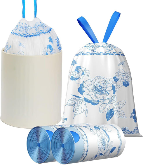 VOK 4 Gallon Trash Bags Drawstring, 4 Gallon Garbage Bags, Small Trash Bags