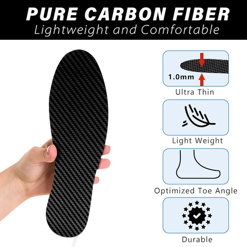 Kids Insoles - Carbon Fiber Insole for Children, Plantar Fasciitis and Seville's Disease Pain Relief, 1 Pair