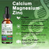 Calcium Magnesium Zinc Liquid Drops - 500mg Magnesium Glycinate, 1000mg Calcium with Vitamin D3, K2, B6, B12