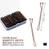 Mini Brown Bobby Pins Holder, 200 PCS Brown Bobby Hair Pins for Thick Hair Styling