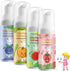 Foam Toothpaste for Kids with Fruit Flavor, Toddler Foam Toothpaste for U Shaped Toothbrush, 4 Pack