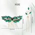 inSowni 7 Pieces Vintage Bridal Wedding Glitter Emerald Green Rhinestone Hair Side Combs and U-shaped Hair Pins