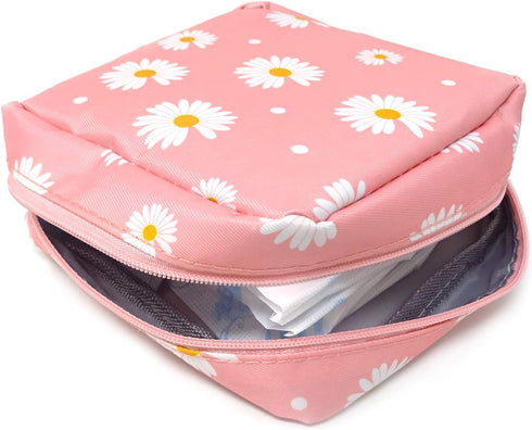 Honbay Pink Large Sanitary Napkin Organizer - Versatile Pouch for Tampons and Makeup