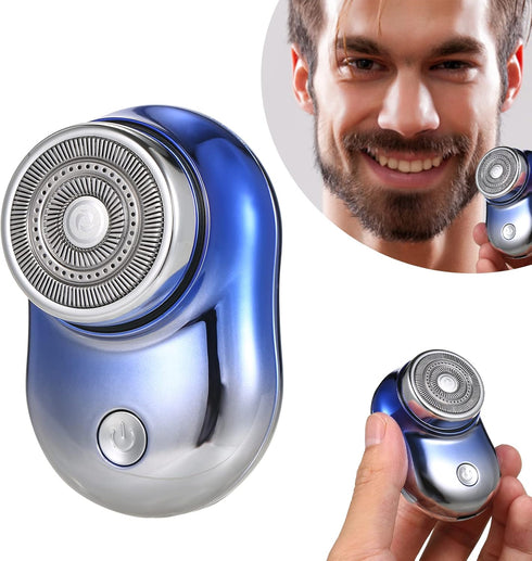 Mini Shaver Portable Electric Shaver - Cordless Rechargeable Rotary Shaver for Men's Beard Shaving (Green)