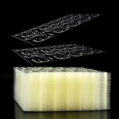 Laza 1200 Pcs Thin Breathable Adhesive Tabs - Fake Nail Glue Sticker (50 Sheets, Germany Jelly Gel)