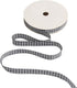 Midi Gingham Ribbon 3/8 Inch Black and White, 50 Continuous Yards Polyester Woven Edge Buffalo Plaid for Crafts