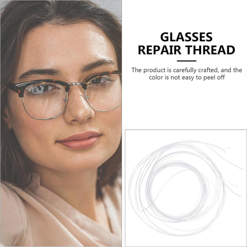 Hemobllo 3 Packs Eyeglass Repair Kit, Half Rim Glasses Thread String Replacement Parts for Maintenance