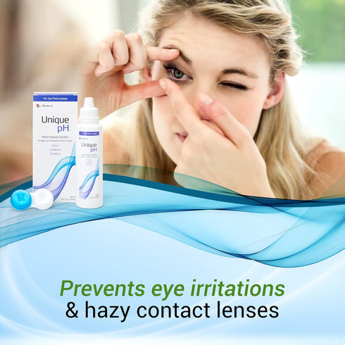 Menicon (4 Unique pH Multi-Purpose Contact Lens Solution With Lens Case Fluid Ounces)