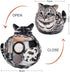 Drawstring Makeup Bag - Cute Cat Travel Organizer for Women, Large Cosmetic Pouch for Toiletries (Gray Cat)