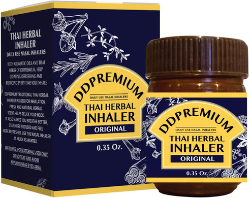 Pack 3 Herbal Inhaler with Menthol & Essential Oil - Natural Thai Inhaler for Enhanced Breathing, Promotes Clearer