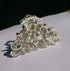 Vintage Silver Chic Alloy Hair Claw Jaw Clips with White Rhinestone - Fashion Retro Hair Accessories for Women