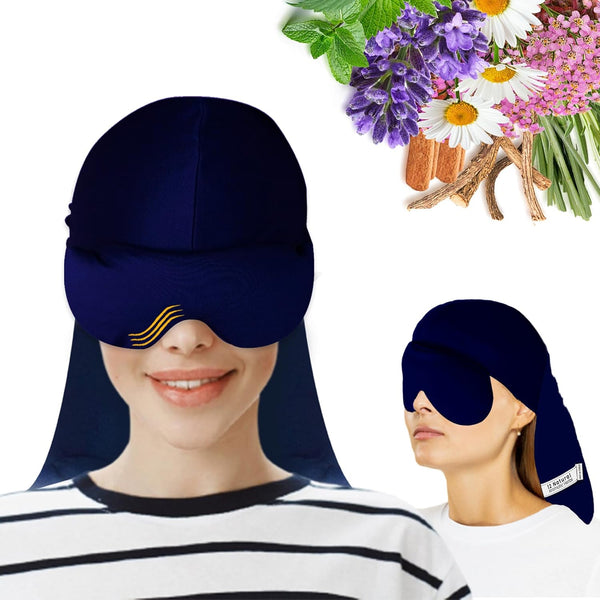 Sinus Pressure Cap | Hot/Cold Aromatherapy for Deep Pain Relief | Headache Relief Ice Pack Mask