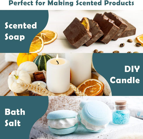 Bakery Fragrance Oils, Holamay Scented Oils for Soap & Candle Making, 10 Packs of 5ml Aromatherapy Essential Oils for