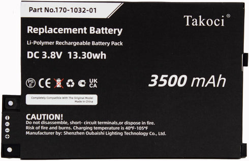 TAWUZUOR D00901 S11GTSF01A GP/S10/346392/010 170/1032/01 170/1032/00 0K3 3.8V/3500mAh Battery Compatible with Wi-fi