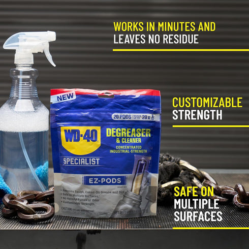 WD-40 Cleaner,1-Pack 5 Specialist Degreaser and Cleaner EZ-PODS, Customizable Industrial-Strength Concentrate