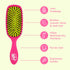 Wet Brush Shine Enhancer Hair Brush, Pink - Ultra-soft IntelliFlex and Natural Boar Bristles for Shiny Hair