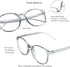 VisionGlobal Blue Light Blocking Glasses for Women/Men, Anti Eyestrain, Stylish Oval Frame, Anti Glare, Clear Gray,