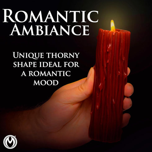 Thorn Drip Candle for Relaxation & Wellness, Unscented Paraffin Body Wax, Perfect Spa Gift, 1 Piece, Red