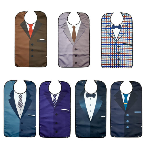 TOCKONIMN Adult Bibs for Eating Men Washable - 7 Packs Bib for Elderly