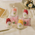 T-shin Jar,110G Tulip Flower Healing Scented Candle Glass Handmade Flower Bouquet Scented Soy Wax Aroma Decorative