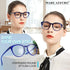 MARE AZZURO Women's Round Reading Glasses, Blue, 0 to 6.0 in Multiple Strengths (150)