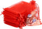 acDesign Jewelry Bags Drawstring - 200Pcs Organza Bags 4"x6" for Wedding Favor Bags, Candy Jewelry Makeup Pouches, Red