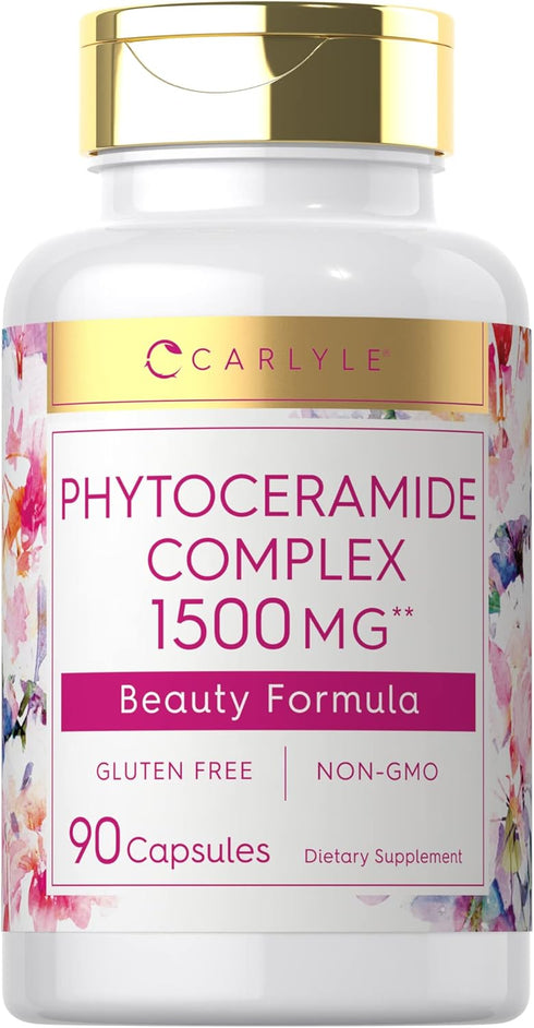 Carlyle Phytoceramide Supplement 1500mg | 90 Capsules | Organic Sweet Potato | Gluten Free, Non-GMO Beauty Formula
