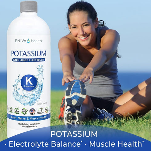 Eniva Health Liquid Ionic Potassium Supplement, 600 MG - 32 Servings, Gluten-Free, Sugar-Free, Keto-Friendly