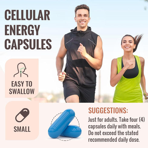 2326 MG Mitochondrial Supplements with ATP, CoQ10 & PQQ - 240 Capsules for Energy, Endurance, Strength & Recovery