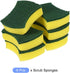 Kitchen Cleaning Sponges, 6pcs Non-Scratch Scrub Sponges for Dishes, Pots and Pans, 10 x 8cm/4" x 3", Green