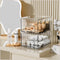 ZHIAI Makeup Organizer, Stackable Clear Cosmetic Storage Box for Vanity, Skincare, Kitchen Cabinets, 2 Pack