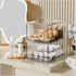 ZHIAI Makeup Organizer, Stackable Clear Cosmetic Storage Box for Vanity, Skincare, Kitchen Cabinets, 2 Pack