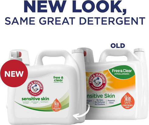 HAMMER 170 170 oz ARM & Sensitive Skin Free Clear, Loads Liquid Laundry Detergent, Fl