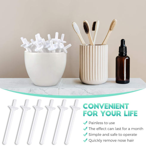 Plastic Wax Rod Wand and Nostril Waxing Strips for Nose Hair Removal (80)